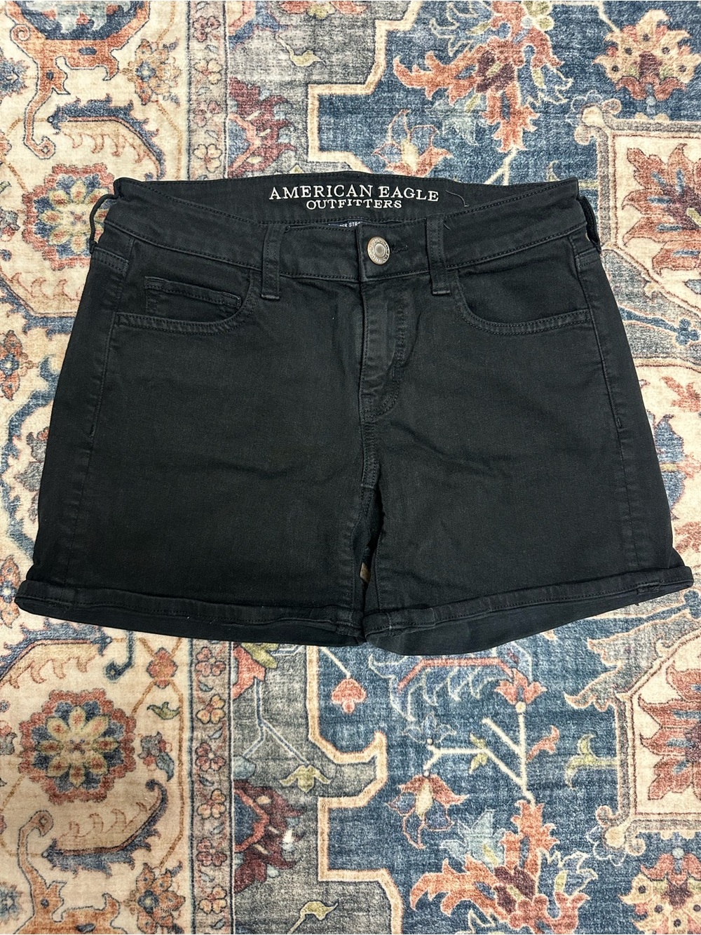 American Eagle Outfitters Black Denim Jean Shorts